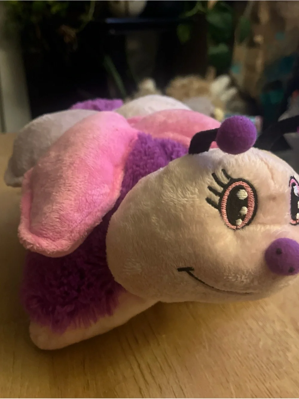 Pillow Pets Pee-Wees Fluttery Butterfly Soft Plush Toy Stuffed Pink 2011  11”